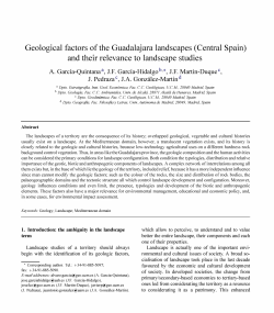 Geological factors of the Guadalajara landscapes - E
