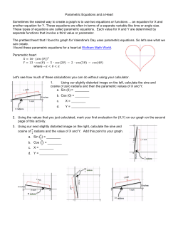 Parametric Equations and a Heart Sometimes the