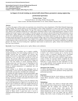 30 An Impact of circuit training on selected skill related fitness