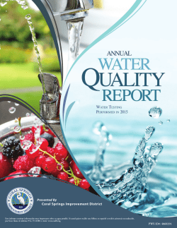 2015 Water Quality Reort CCR - Coral Springs Improvement District