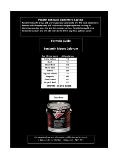 Formula Guide Benjamin Moore Colorant