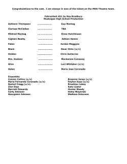 Congratulations to the cast. I am always in awe of the talent on the