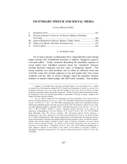 incendiary speech and social media