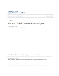 The Nazi Church: Nazism as Ersatzreligion