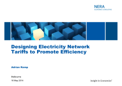Designing Electricity Network Tariffs to Promote Efficiency