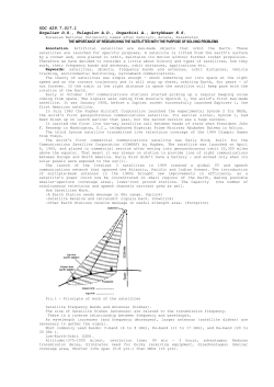 The importance of researching the satelittes with the purpose of
