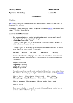 Silent Letters