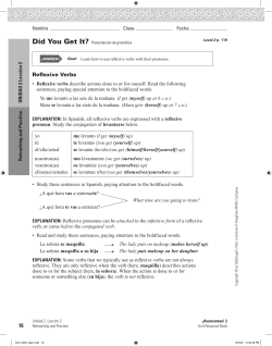 16 Reflexive Verbs