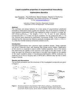2005: Liquid crystalline properties of unsymmetrical hexa