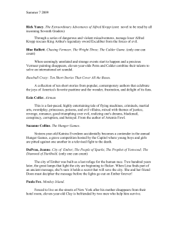 Summer 7-09 - The Kinkaid School