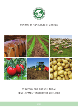 Strategy for Agricultural Development in Georgia 2015