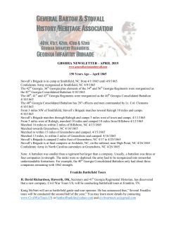 April - Barton-Stovall History/Heritage Association