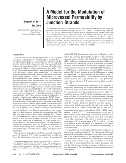 A Model for the Modulation of Microvessel Permeability by Junction