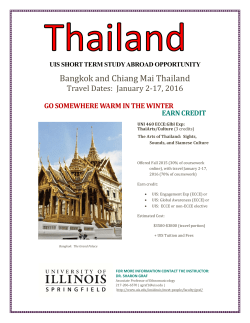 Bangkok and Chiang Mai Thailand