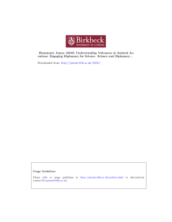 Hammond, James (2016) Understanding Volcanoes in Isolated Lo