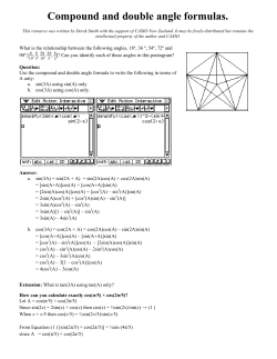 Compound and double angle formulas.