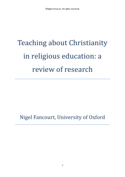 Teaching Christianity in religious education