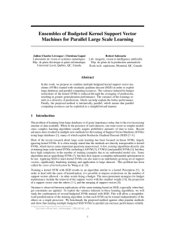 Ensembles of Budgeted Kernel Support Vector Machines for Parallel