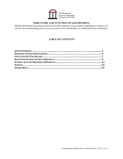 structure and function of government table of contents lesson