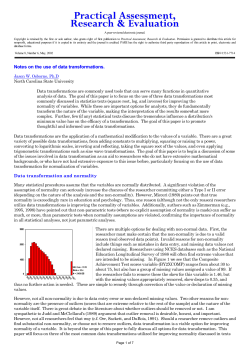 Notes on the Use of Data Transformation.