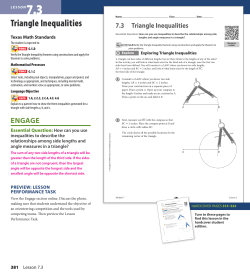 Triangle Inequalities