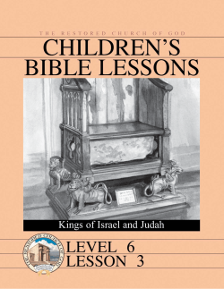 Level 6 - Lesson 3 - The Restored Church of God