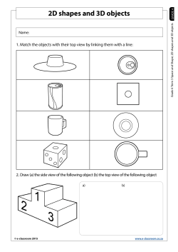 2D shapes and 3D objects - E