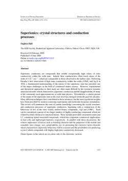Superionics: crystal structures and conduction processes
