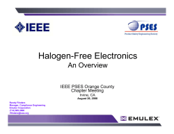 Halogen Free Electronics - Flinders OC meeting Rev A