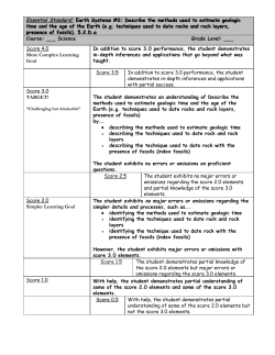Essential Standard:​Earth Systems #2: Describe the methods used
