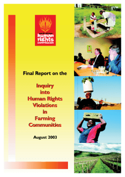 Inquiry into human rights violations in farming communities