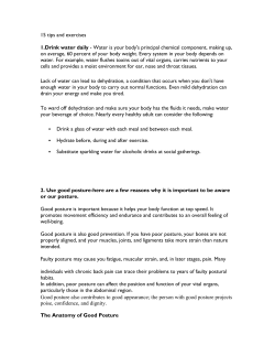 15 tips and exercises 1.Drink water daily