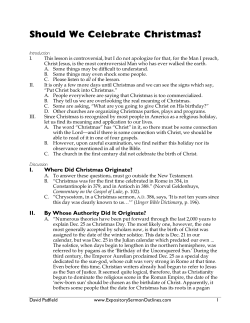 Should I Celebrate Christmas?
