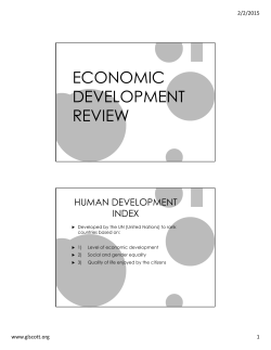 ECONOMIC DEVELOPMENT REVIEW