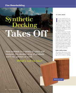 Synthetic Decking Takes Off