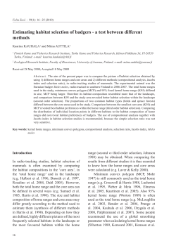 Estimating habitat selection of badgers
