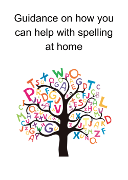Guidance on how you can help with spelling at home