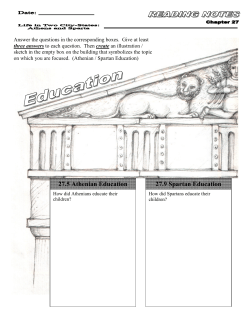 27.5 Athenian Education 27.9 Spartan Education