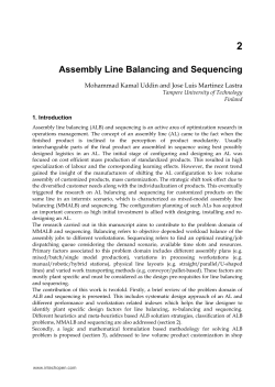 Assembly Line Balancing and Sequencing