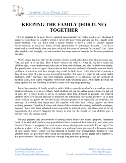 keeping the family (fortune) together