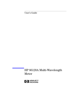 HP 86120A Multi-Wavelength Meter