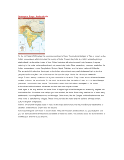 Setting the Stage - Ancient India