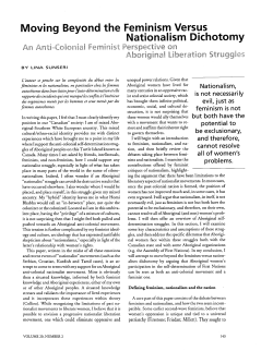 Moving Beyond the Feminism Versus Nationalism Dichotomy