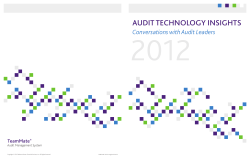 2012 AUDIT TECHNOLOGY INSIGHTS Conversations