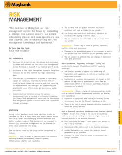risk ManageMent