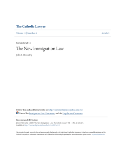 The New Immigration Law - St. John`s Law Scholarship Repository