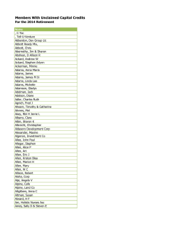 Members With Unclaimed Capital Credits