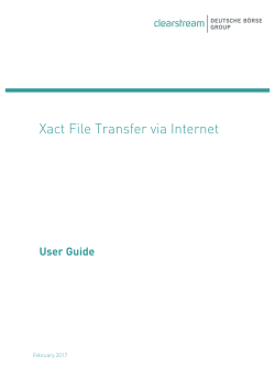 User Guide - Clearstream