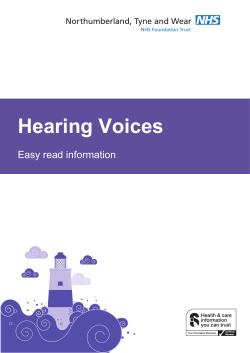 Hearing Voices ER - Northumberland, Tyne and Wear NHS