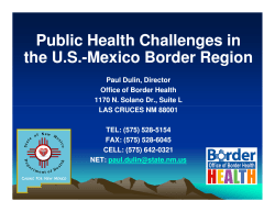 Public Health Challenges in the U.S.